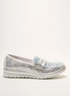 Mocassins Inea Argent Talon Plat Jusqu'à 3cm