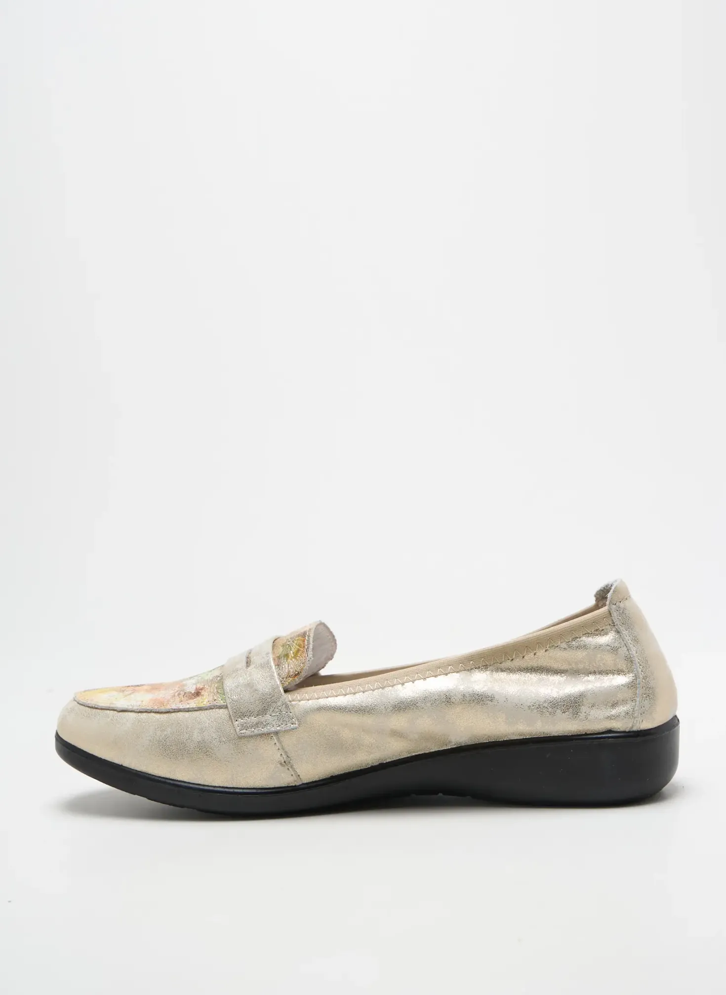 Mocassins Inea Or Talon Plat Jusqu'à 3cm