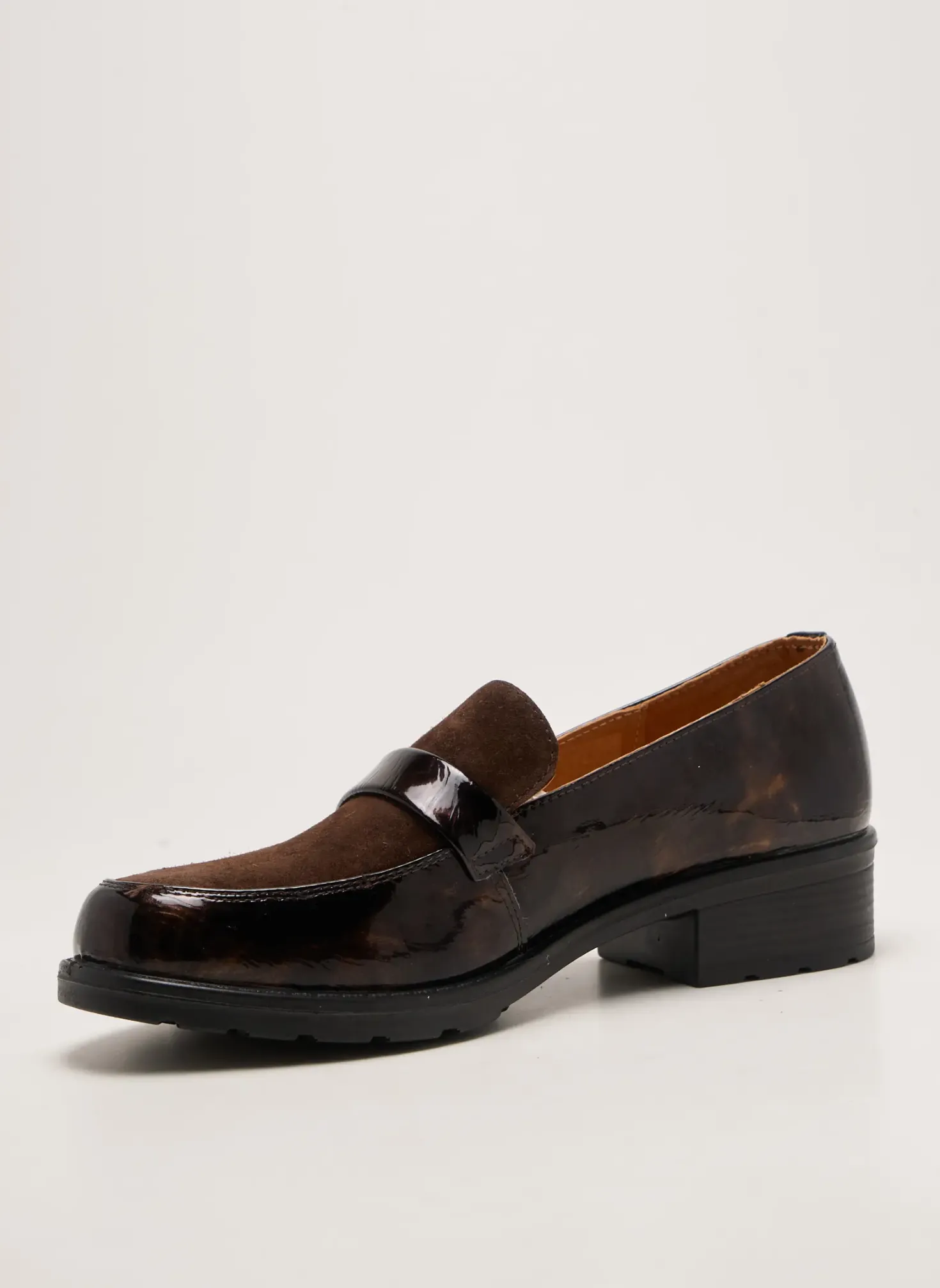 Mocassins Infini Marron Talon Plat Jusqu'à 3cm