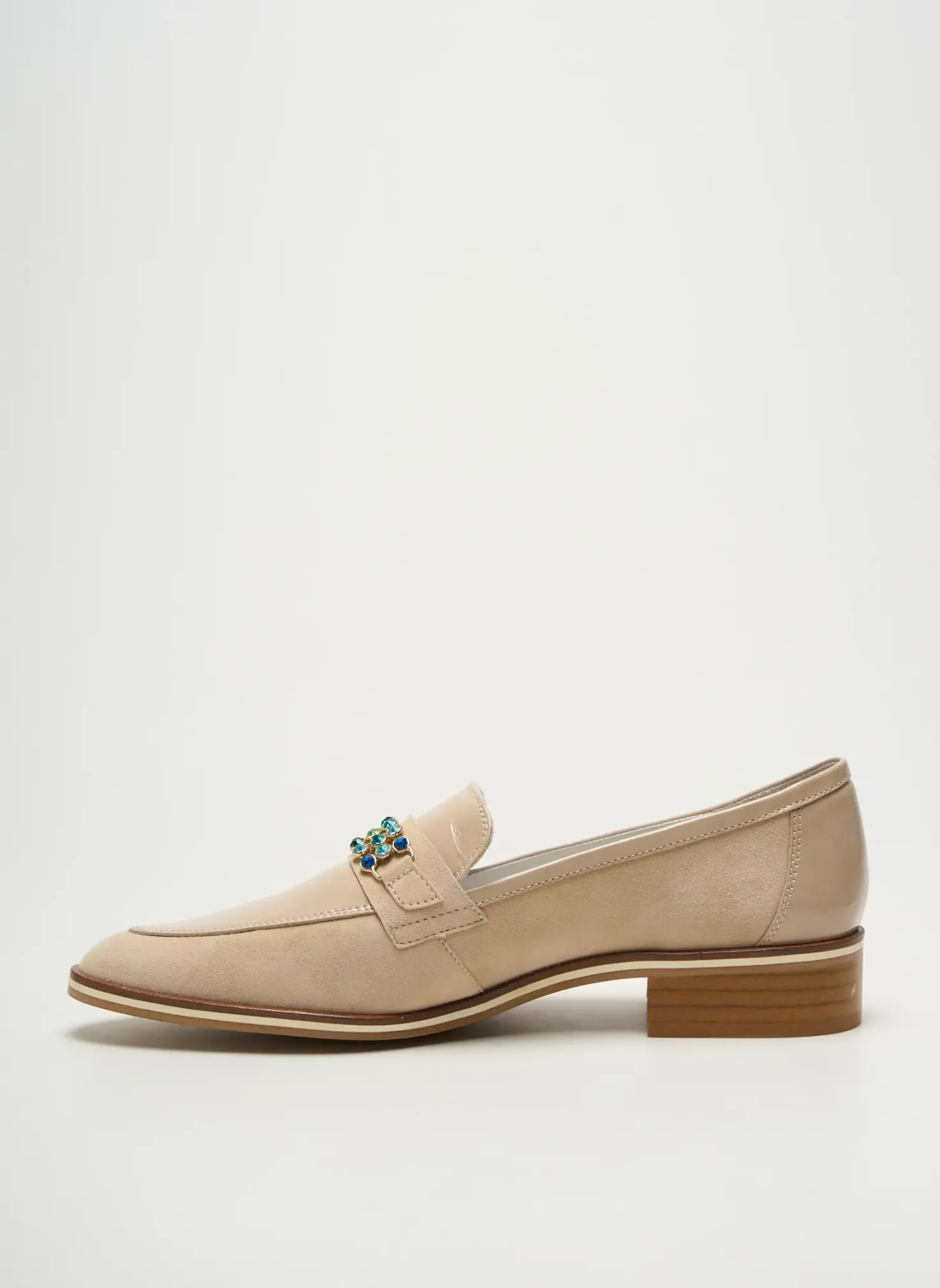 Mocassins J.metayer Beige Talon Plat Jusqu'à 3cm