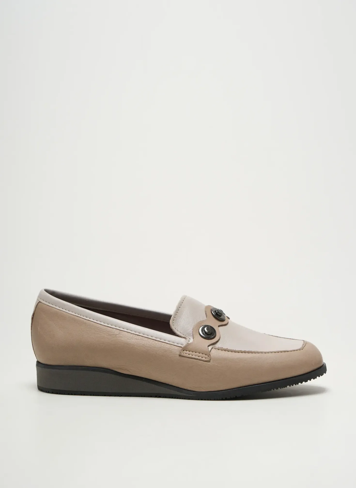 Mocassins Jmg Houcke Beige Talon Plat Jusqu'à 3cm