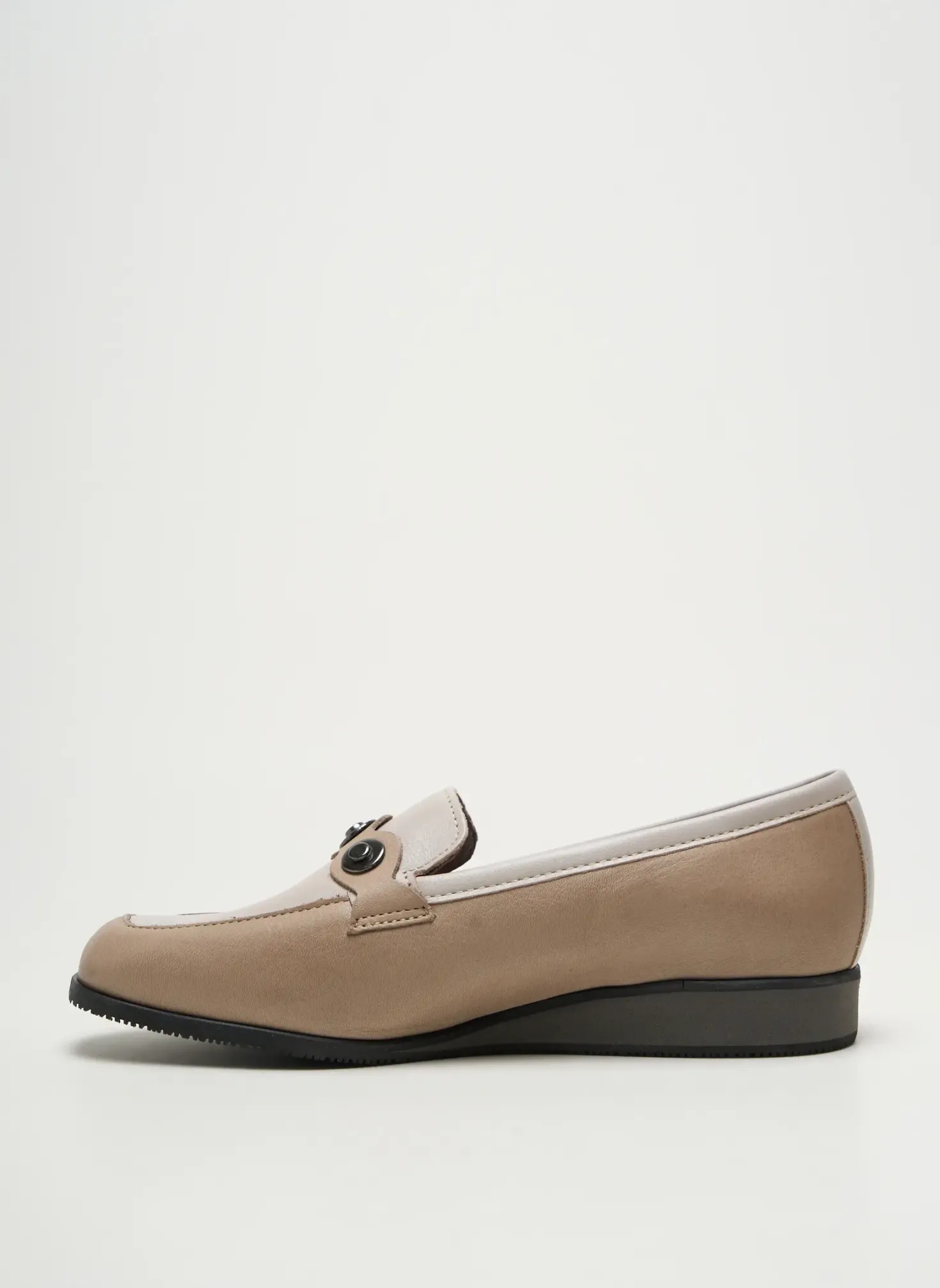 Mocassins Jmg Houcke Beige Talon Plat Jusqu'à 3cm