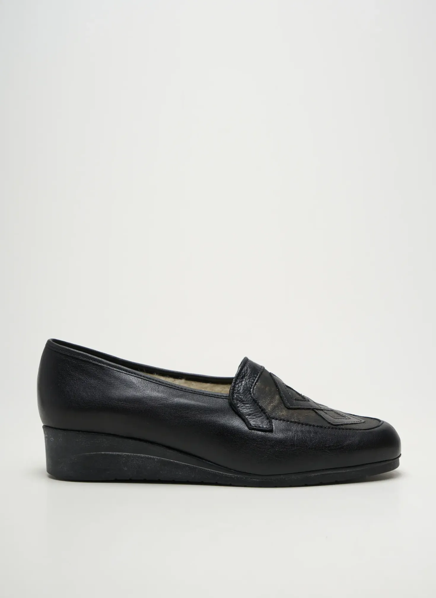 Mocassins Jmg Houcke Noir Talon De 4 À 6cm