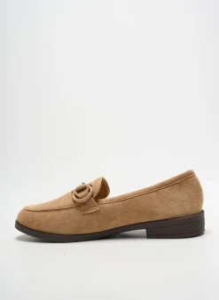 Mocassins Joia Beige Talon Plat Jusqu'à 3cm