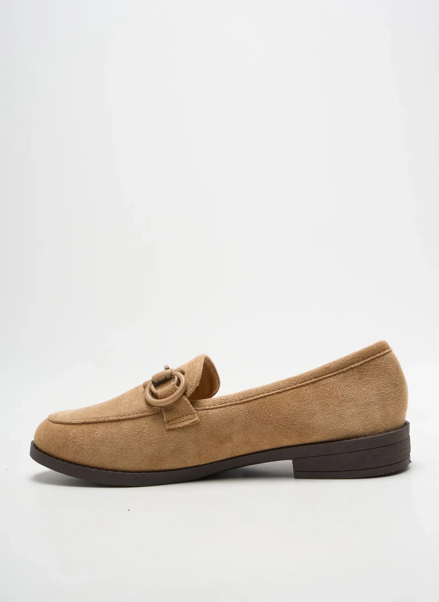 Mocassins Joia Beige Talon Plat Jusqu'à 3cm