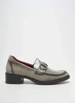 Mocassins Jose Saenz Gris Talon De 4 À 6cm