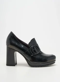 Mocassins Jose Saenz Noir Talon De 7 À 9cm