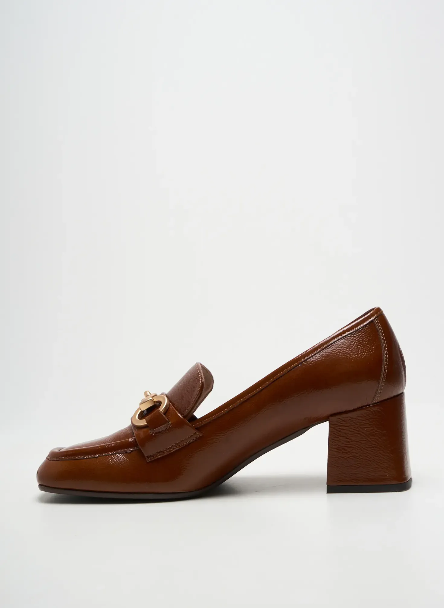 Mocassins Julie Dee Marron Talon De 7 À 9cm