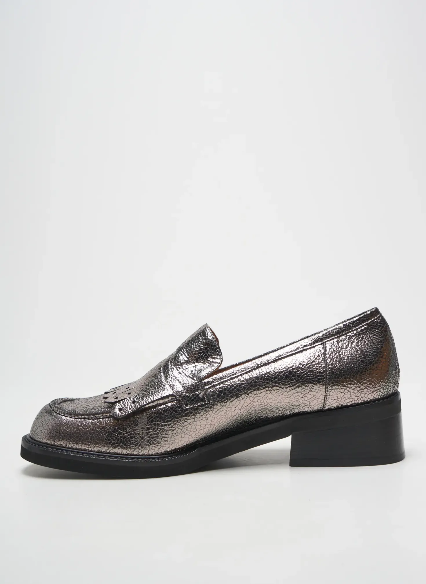 Mocassins Les:venues Argent Talon De 4 À 6cm