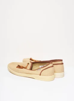 Mocassins Maians Beige Talon Bas