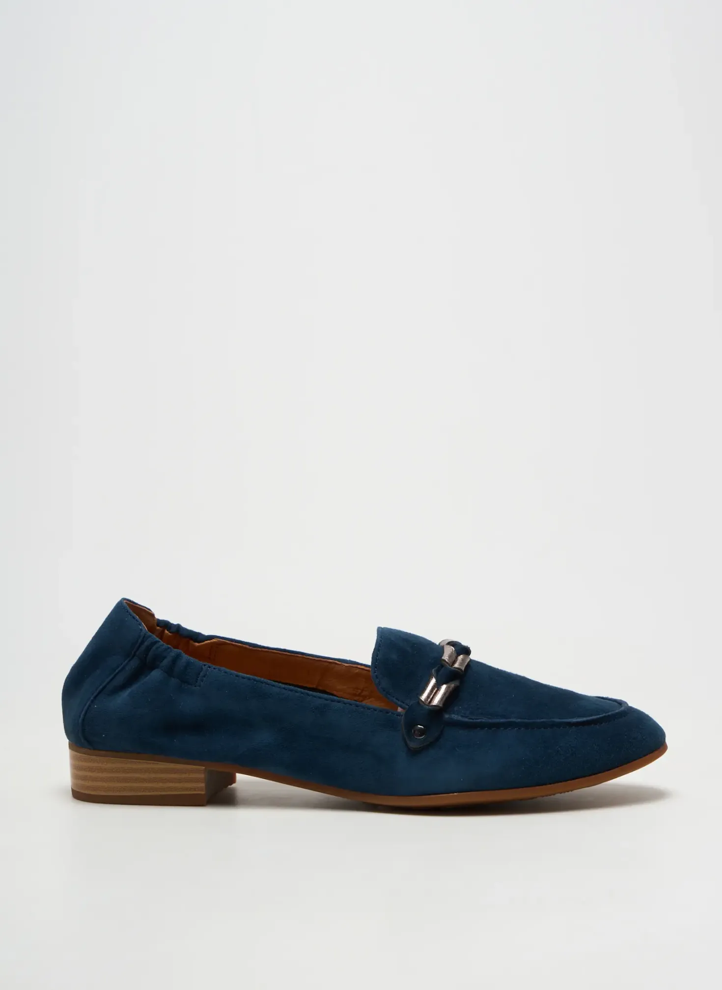 Mocassins Mam'zelle Bleu Talon Plat Jusqu'à 3cm