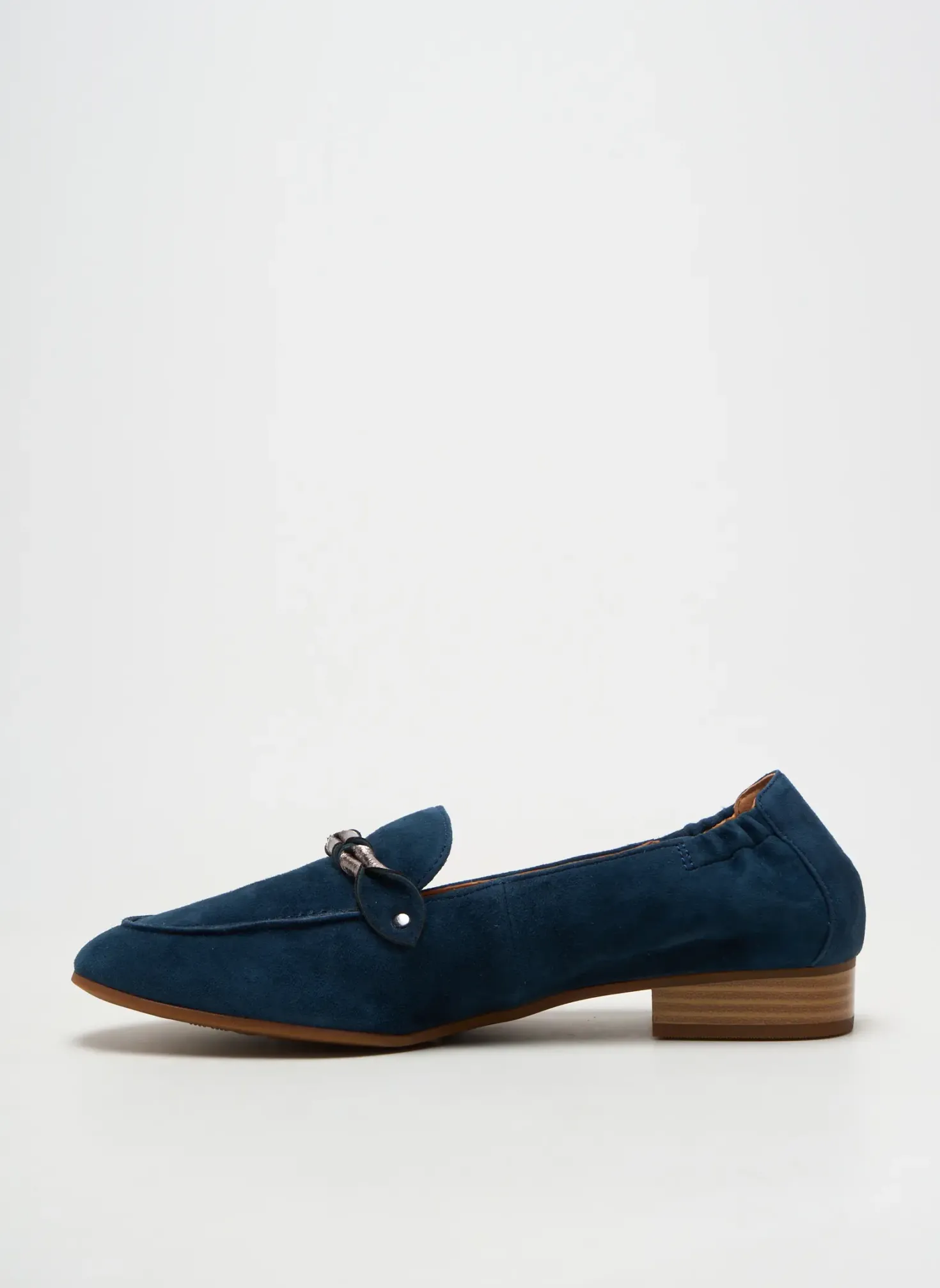 Mocassins Mam'zelle Bleu Talon Plat Jusqu'à 3cm