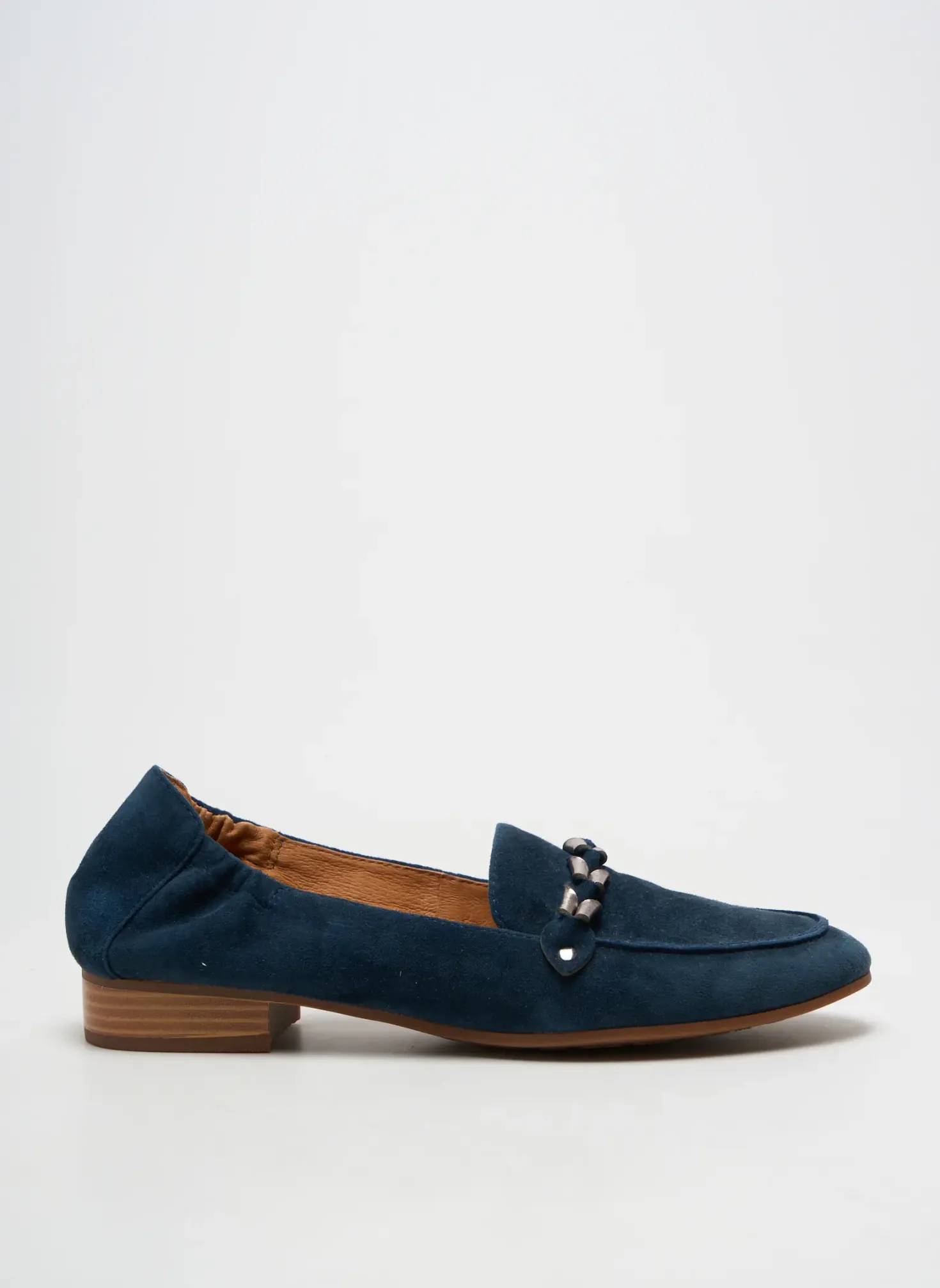Mocassins Mam'zelle Bleu Talon Plat Jusqu'à 3cm