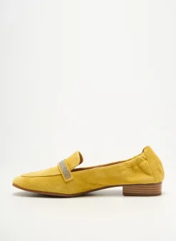 Mocassins Mam'zelle Jaune Talon Plat Jusqu'à 3cm