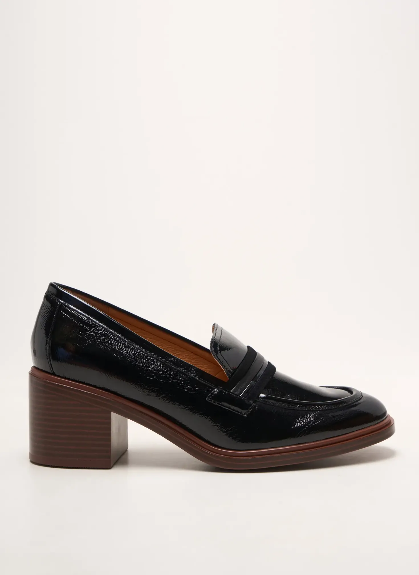 Mocassins Mam'zelle Noir Talon De 7 À 9cm