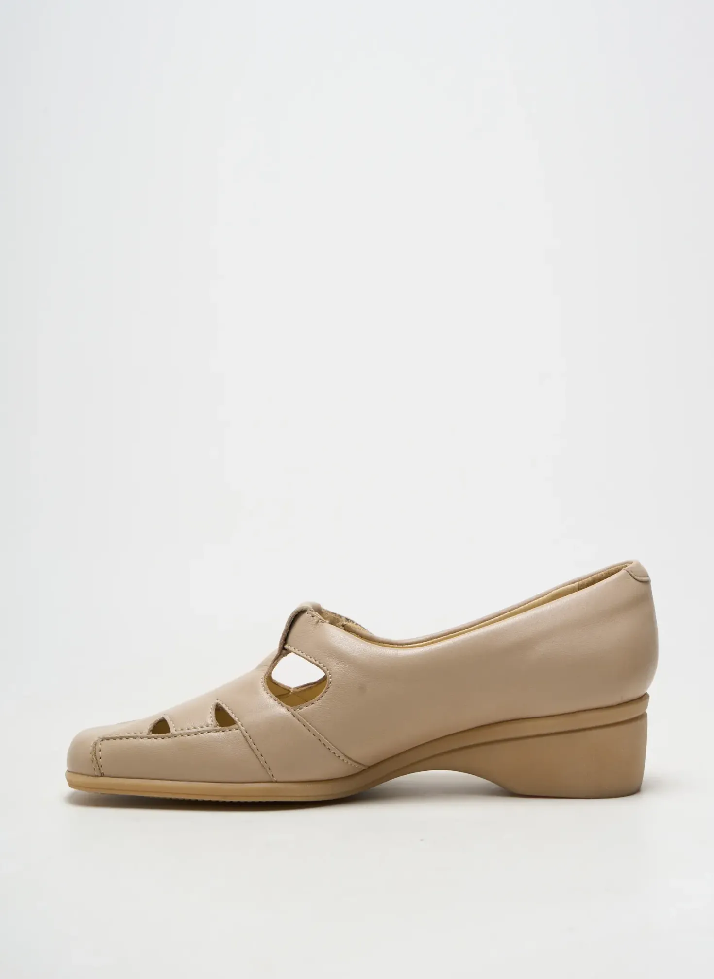 Mocassins Marco Beige Talon De 4 À 6cm