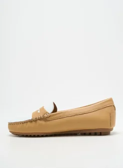Mocassins Mastro Domenico Beige Talon Plat Jusqu'à 3cm