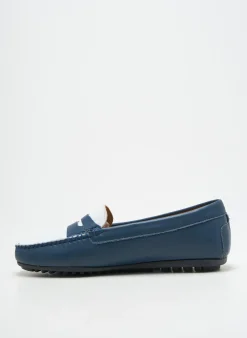 Mocassins Mastro Domenico Bleu Talon Plat Jusqu'à 3cm