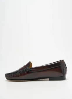 Mocassins Mastro Domenico Marron Talon Plat Jusqu'à 3cm