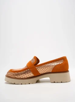 Mocassins Mkd Orange Talon De 4 À 6cm