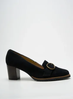 Mocassins Mtng Noir Talon De 4 À 6cm