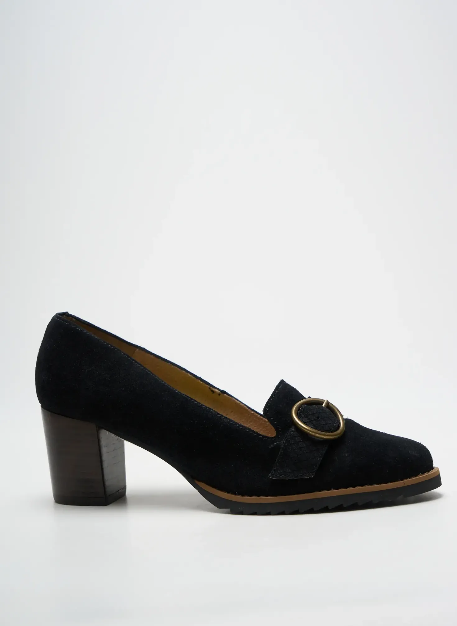 Mocassins Mtng Noir Talon De 4 À 6cm