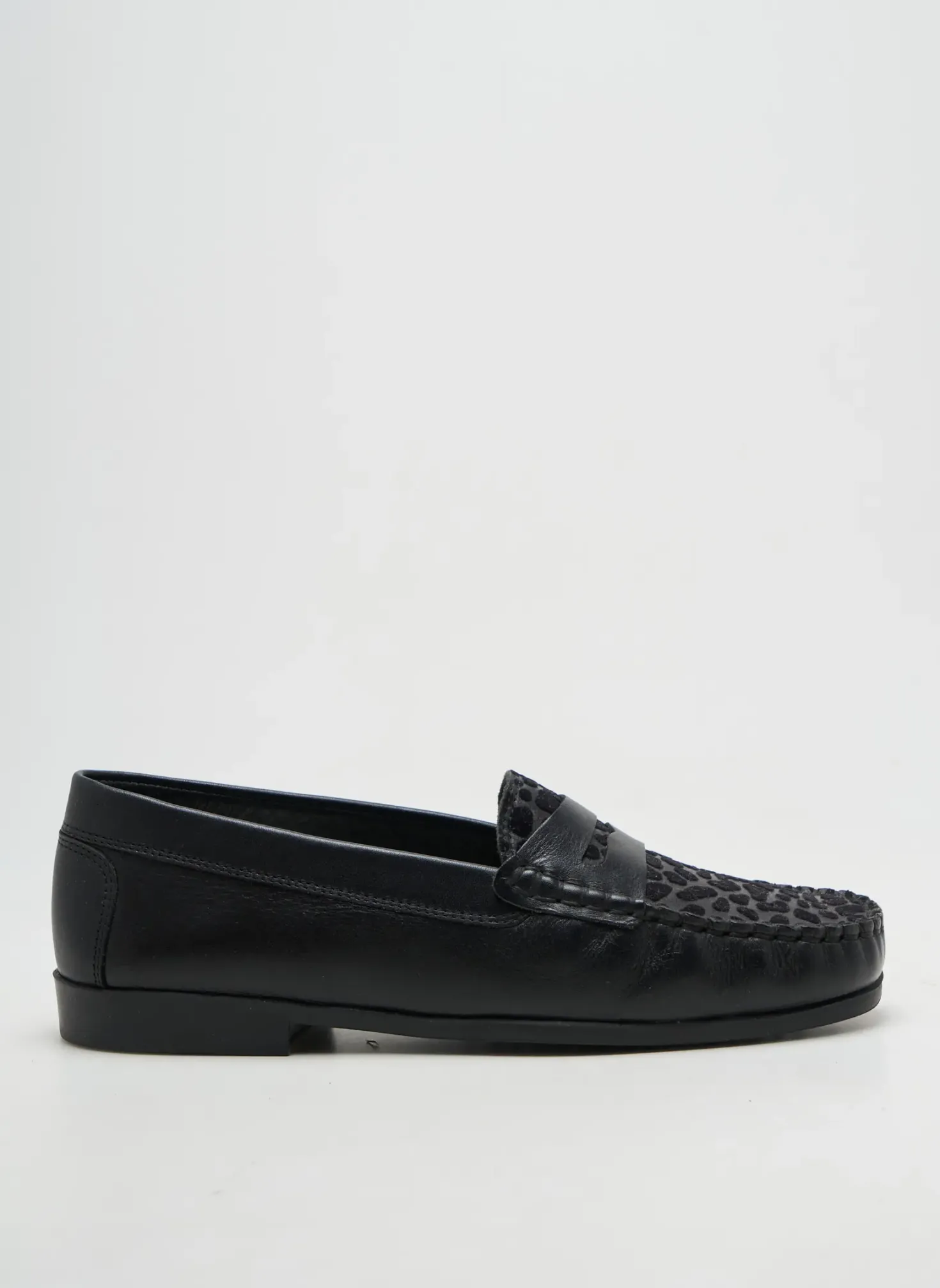 Mocassins Ottilia Noir Talon Plat Jusqu'à 3cm