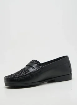 Mocassins Ottilia Noir Talon Plat Jusqu'à 3cm