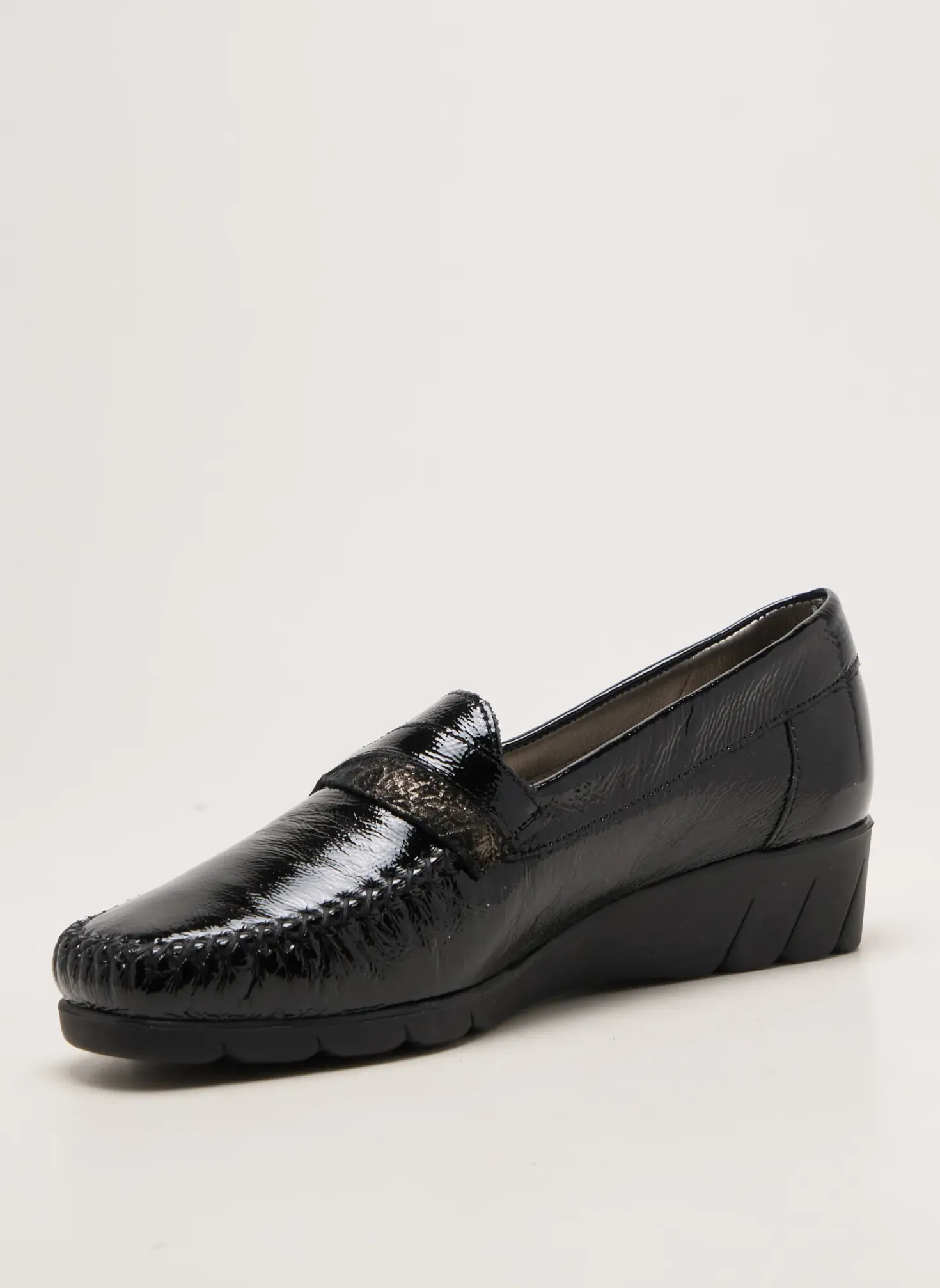 Mocassins Pedi Girl Noir Talon Plat Jusqu'à 3cm