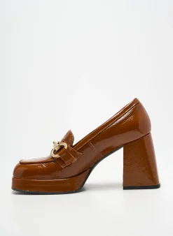 Mocassins Semerdjian Marron Talon De 7 À 9cm
