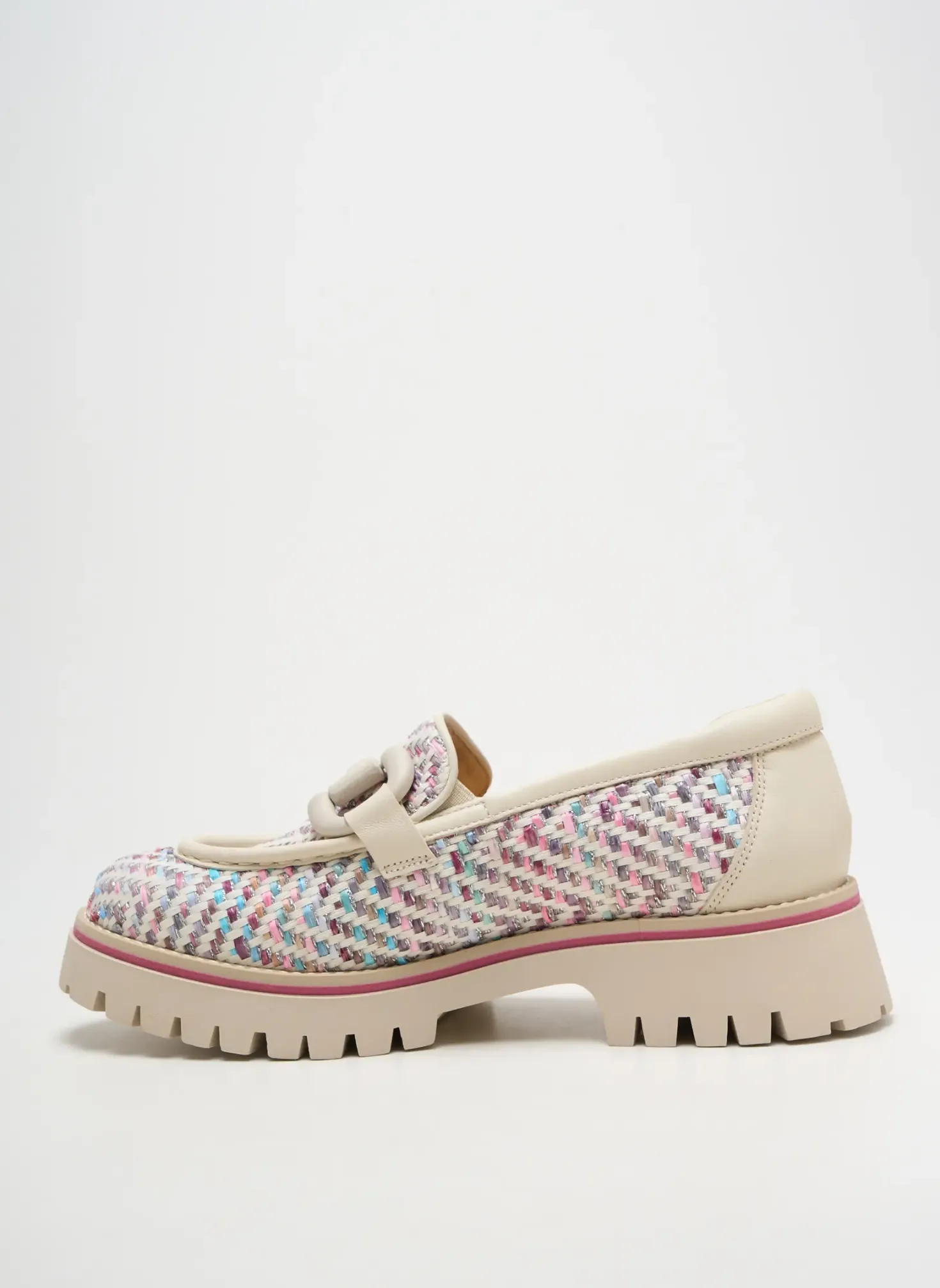 Mocassins Softwaves Beige Talon De 4 À 6cm