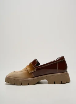 Mocassins Softwaves Marron Talon De 4 À 6cm