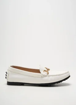 Mocassins Triver Flight Blanc Talon Plat Jusqu'à 3cm