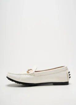 Mocassins Triver Flight Blanc Talon Plat Jusqu'à 3cm