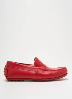 Mocassins Un'chrome Rouge Bout Rond