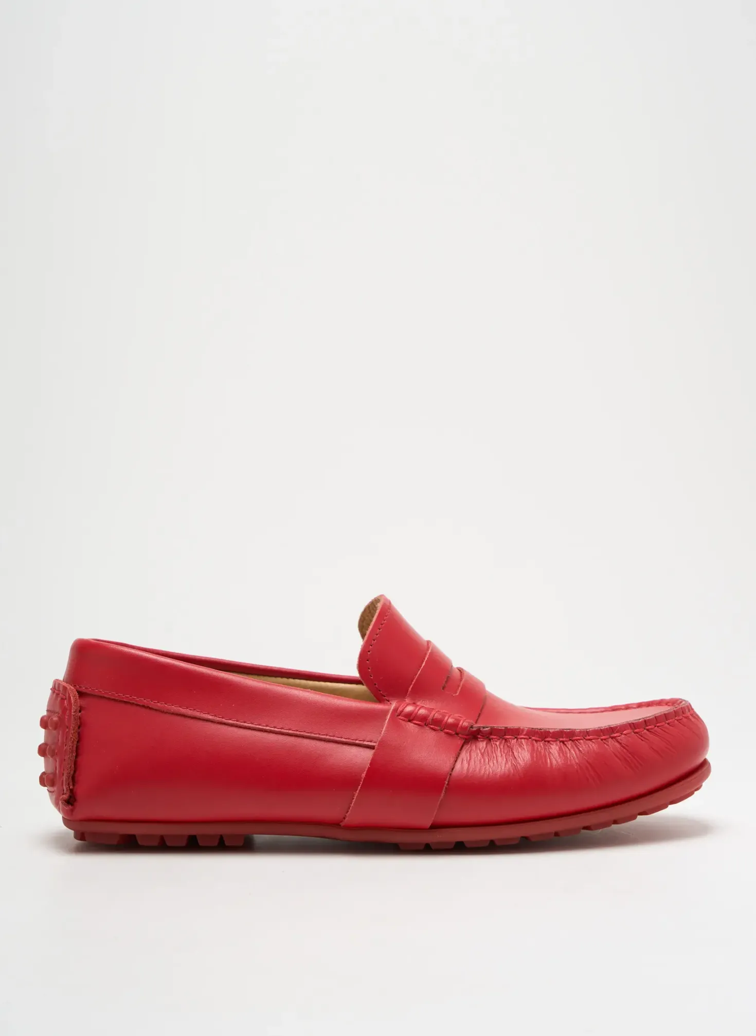 Mocassins Un'chrome Rouge Bout Rond
