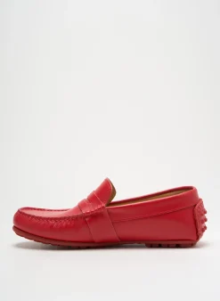 Mocassins Un'chrome Rouge Bout Rond