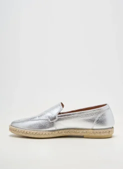 Mocassins Verbenas Argent Talon Plat Jusqu'à 3cm