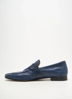 Mocassins Yves Saint Clair Bleu Talon Bas