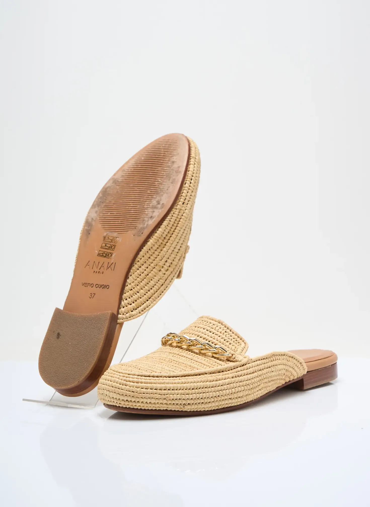 Mules/sabots Anaki Beige Talon Plat Jusqu'à 3cm