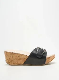 Mules/sabots Andrea Conti Noir Talon De 7 À 9cm