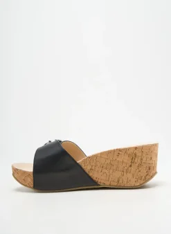 Mules/sabots Andrea Conti Noir Talon De 7 À 9cm
