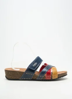 Mules/sabots Fly Flot Bleu Talon De 4 À 6cm