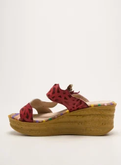 Mules/sabots Laura Vita Rouge Talon De 7 À 9cm