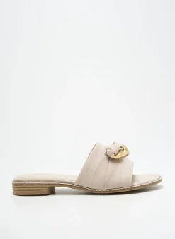 Mules/sabots Marco Tozzi Beige Talon Plat Jusqu'à 3cm