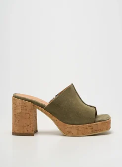 Mules/sabots Minka Design Vert Talon De 7 À 9cm