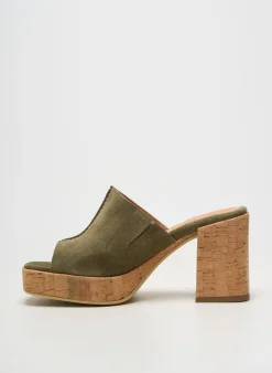 Mules/sabots Minka Design Vert Talon De 7 À 9cm