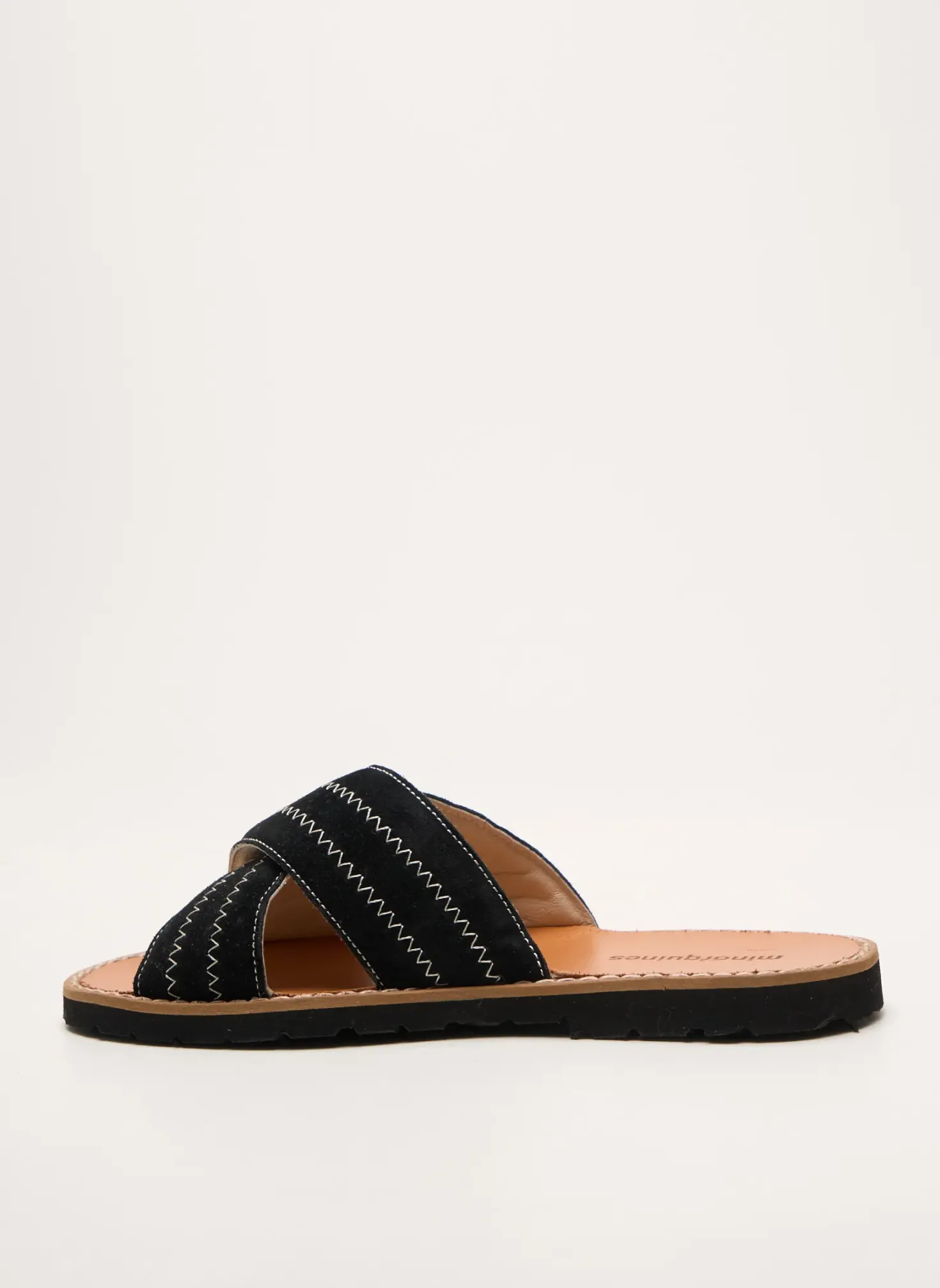 Mules/sabots Minorquines Noir Talon Plat Jusqu'à 3cm