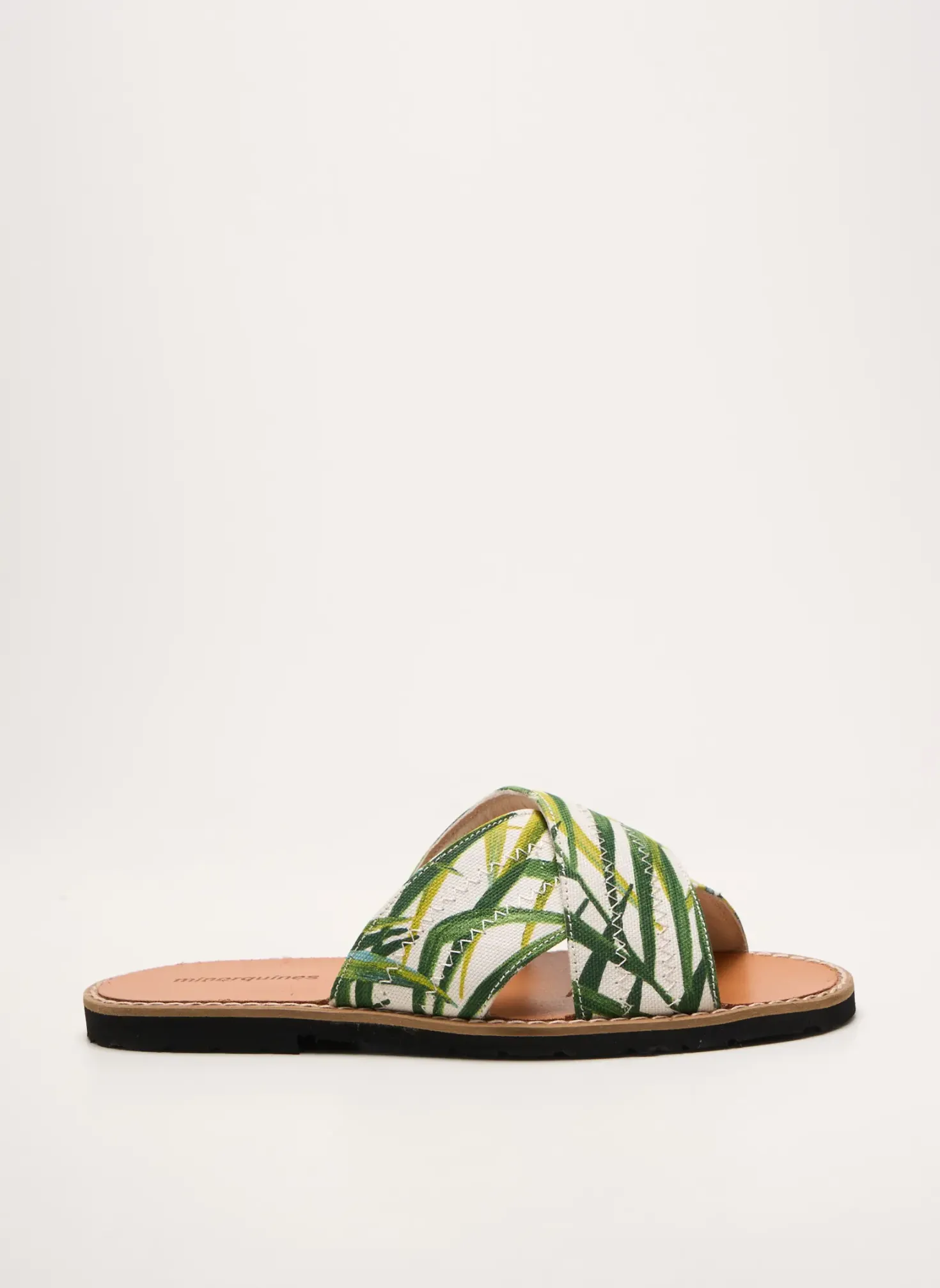 Mules/sabots Minorquines Vert Talon Plat Jusqu'à 3cm