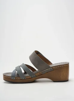 Mules/sabots Moran's Gris Talon De 7 À 9cm